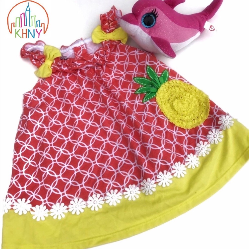  KIDS HEADQUARTERS Orange Sun Dress 2T